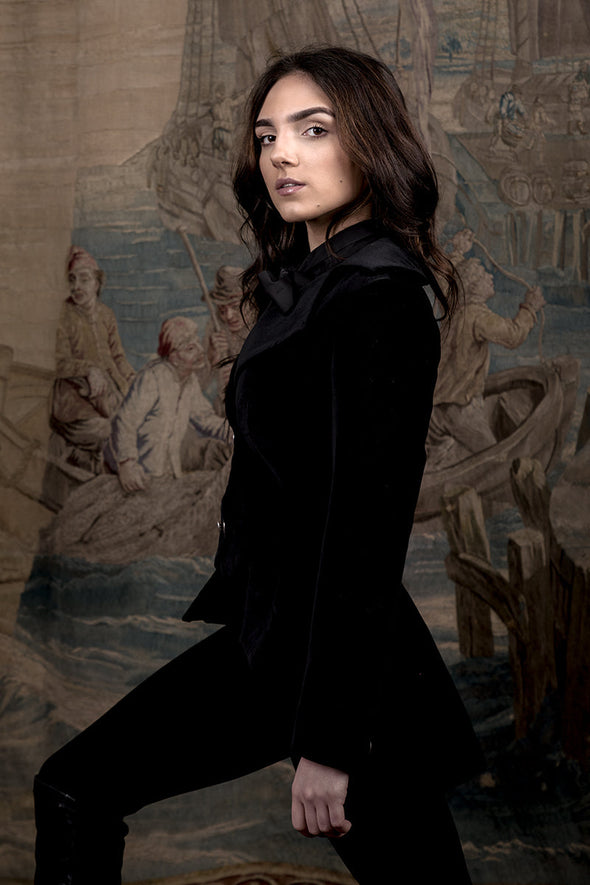 Lady Mary Jacket (Black Luxury Velvet)