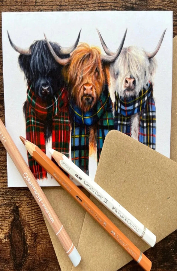 Highland Cow Greetings Card Set (6)