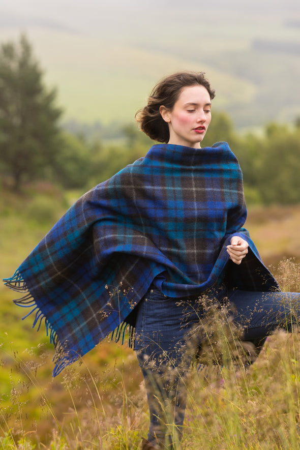 Tartan Poncho | Extra Warmth (Buchanan Blue)