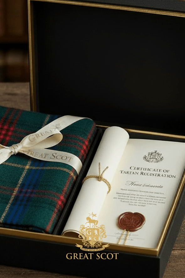 Bespoke Tartan Full Design Package, Registration & Fine Wool Weaving