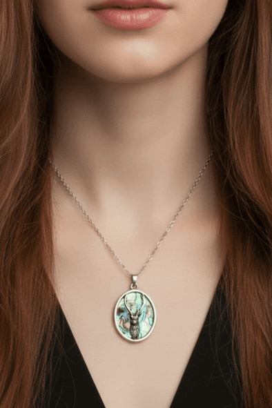 Northern Lights Stag Necklace