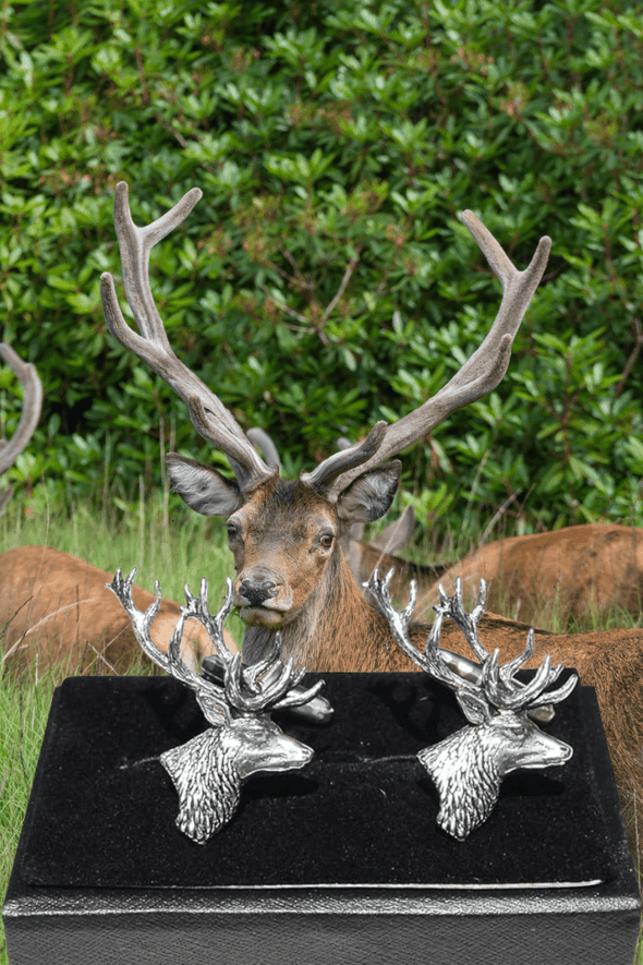 Monarch of the Glen Stag, Highland Deer Cufflinks