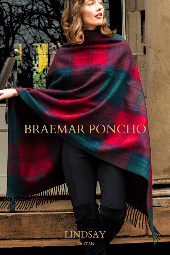 Great Scot Braemar Poncho Lindsay Tartan Iconic. Where Royalty go for Tartan Celebrity  Darling Great Scot Founded by Margo Page on a Mission to save Scottish Tartan Mills