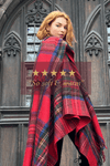 Great Scot Highander Ruana In Royal Stewart Tartan photo shoot Edinburgh Scotland Authenticity Matters