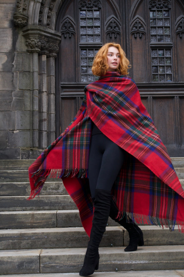 Spilla Rosetta Tartan Royal Stewart Kilt Cardo Scozzese - Foto 2