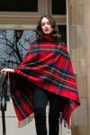 Royal Stewart Authentic Tartan from Scotland Poncho One Size Plus Size 