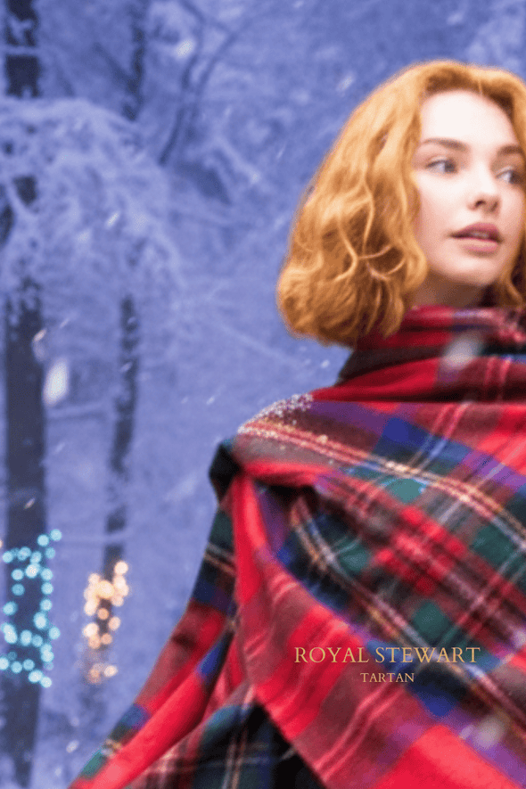 Highlander Ruana (Royal Stewart) | Extra Warmth