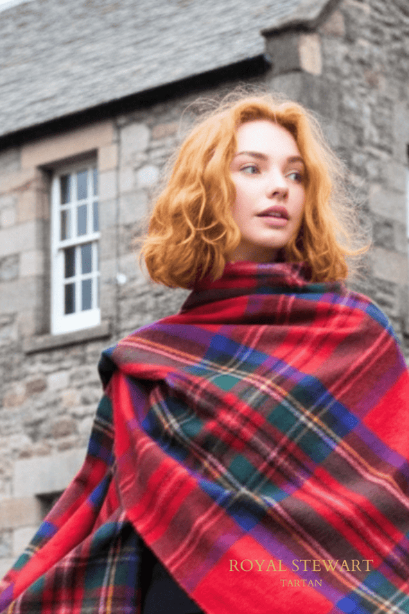 Highlander Ruana (Royal Stewart) | Extra Warmth