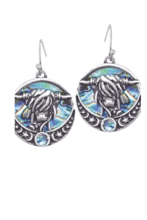 Highland Cow Drop Earrings