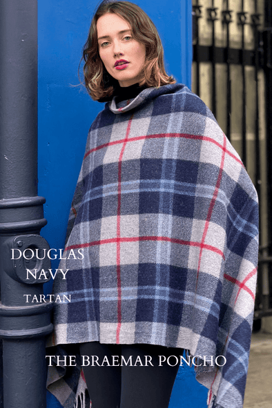 Tartan Poncho | Extra Warmth (Douglas Navy)