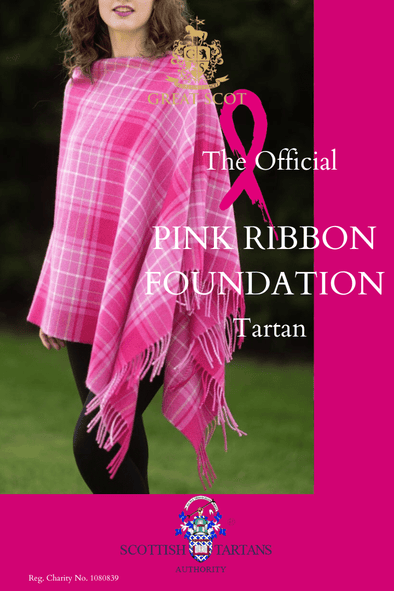 Tartan Poncho (Curaidh - The Official Pink Ribbon Tartan)