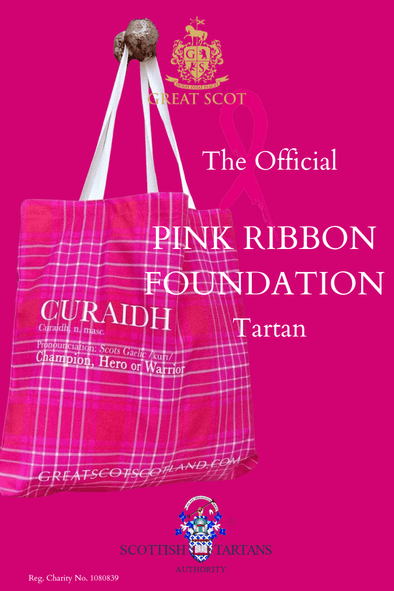 Large Tote | Organic Cotton (Curaidh - The Official Pink Ribbon Tartan)
