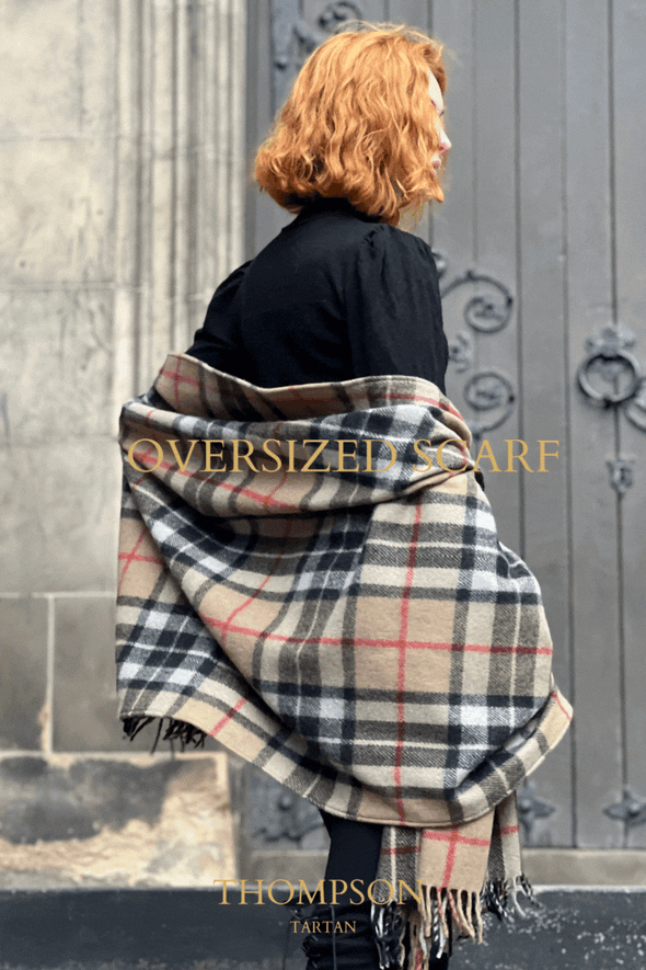 Thompson Camel Tartan and Great Scot Beautiful Tartan Authentic Made in Scotland 