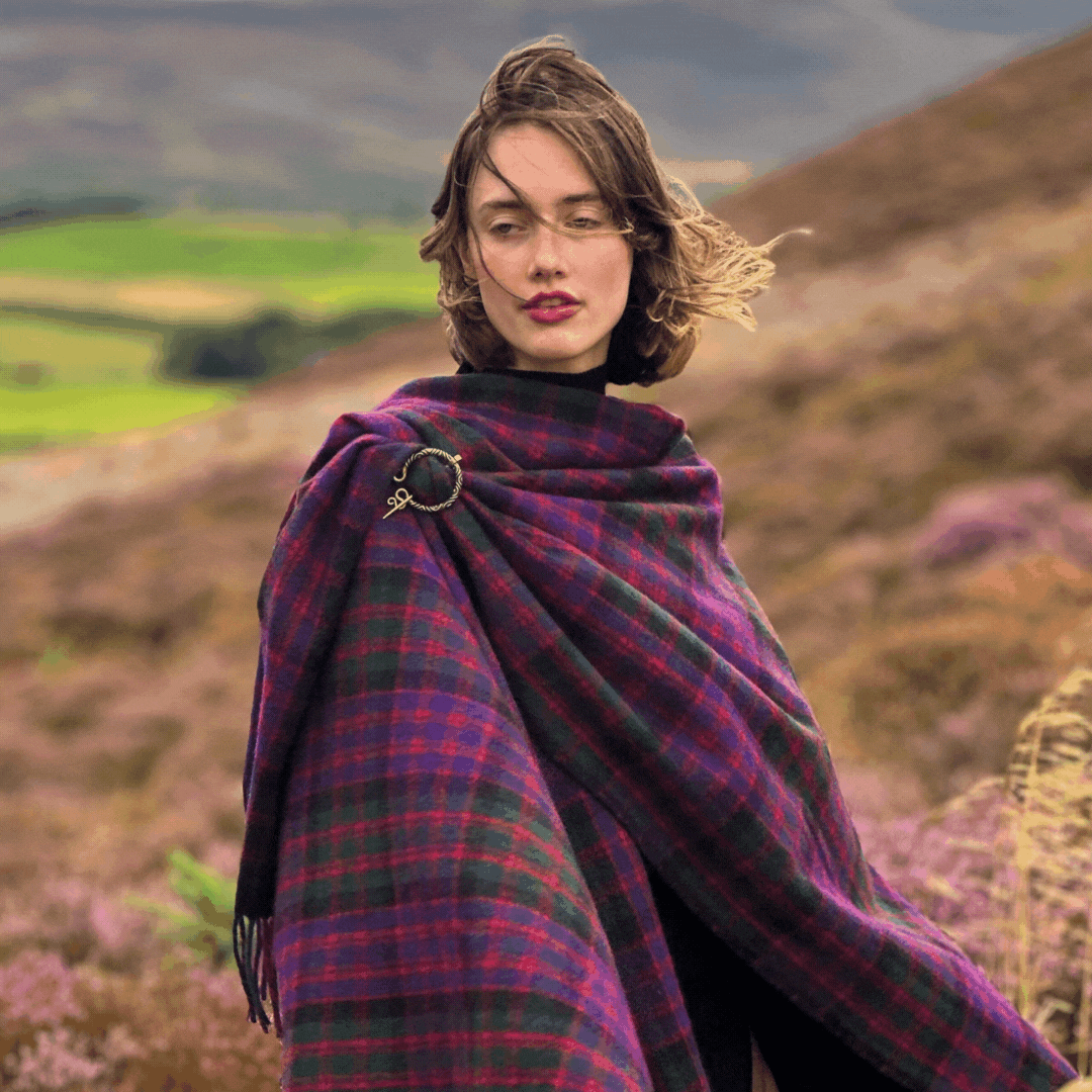 Macdonald Tartan Highlander Ruana Made by Great Scot