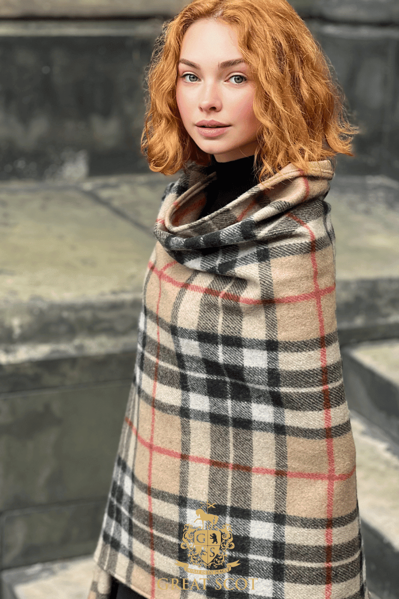 Luxury Oversized Scarf (Thomson, Camel) Extra Warmth