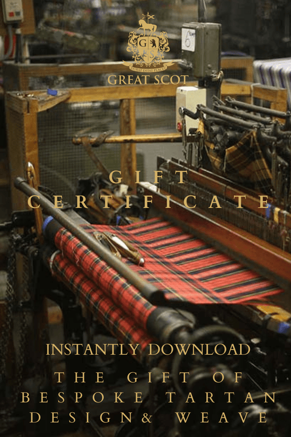 GIFT CERTIFICATE Design Service | Your Registered Tartan Design with CAD & Yarn Samples & Woven Tartan