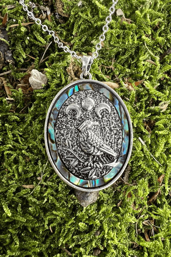 Celtic Raven Moon Necklace