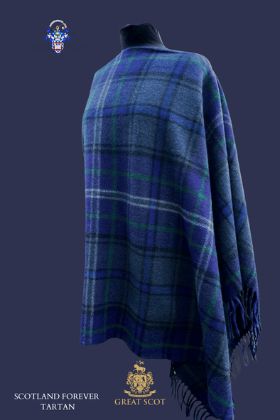 Tartan Poncho (Scotland Forever) EXTRA WARMTH