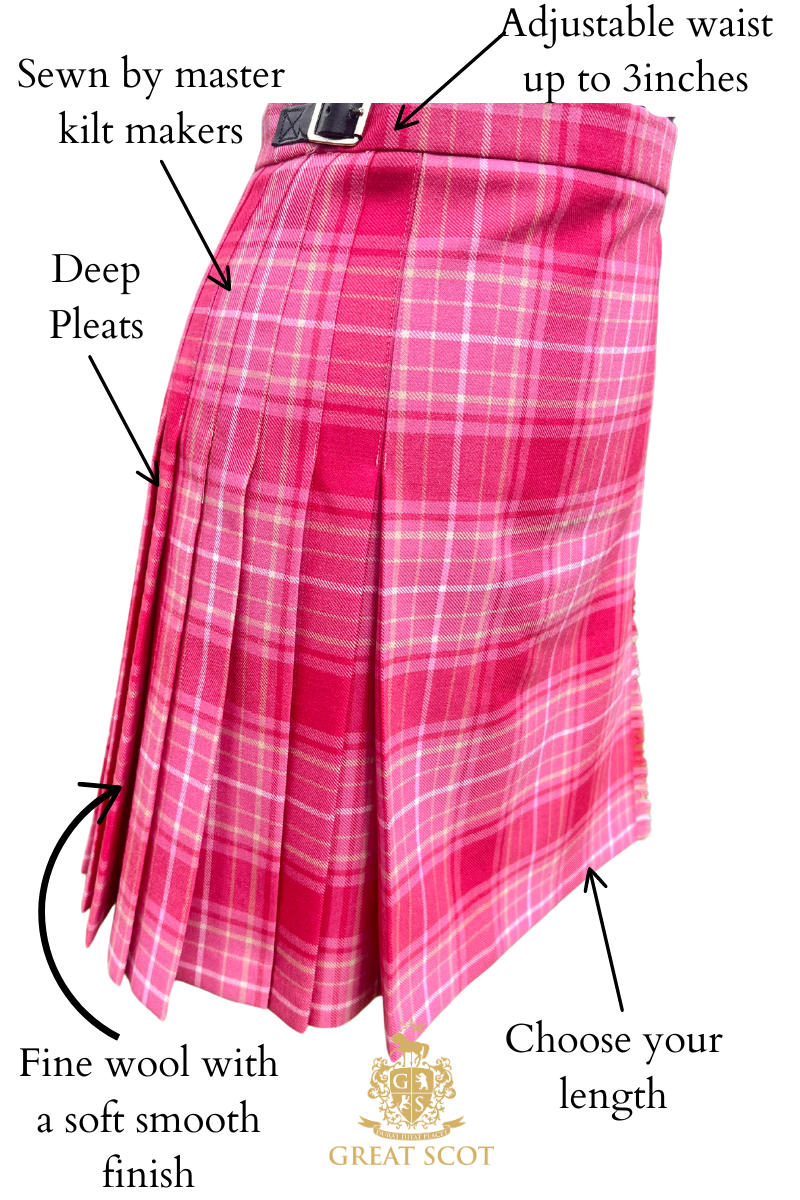 Pink Ribbon Breast Cancer Tartan Fund Raising Official Great Scot Scotland Scarf Gifts