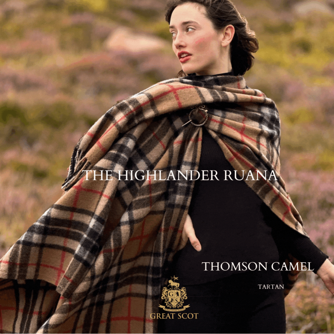 Authentic tartan from scotland poncho stewart ancient authentic heritage woven luxury
