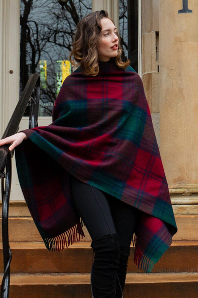 Tartan Poncho (Lindsay) Extra Warmth