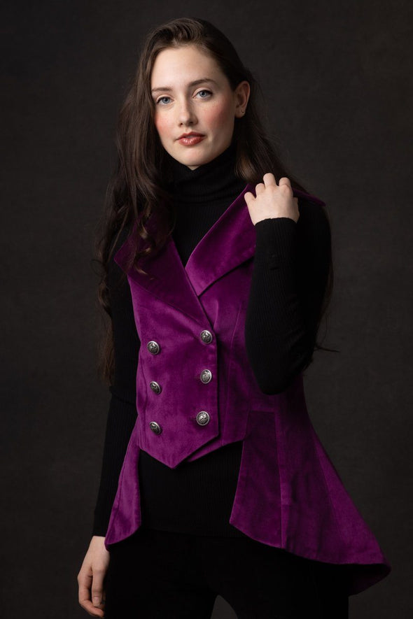 Lady Mary Waistcoat (Luxury Velvet Hyacinth)