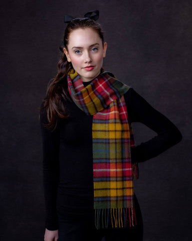 Merino Wool Oversize Tartan Scarf  Antique Buchanan - The Grampians Goods  Co.