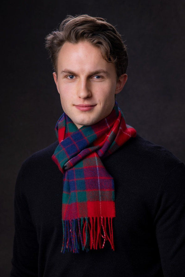 Luxury Lambswool Scarf (Fraser Red Modern)