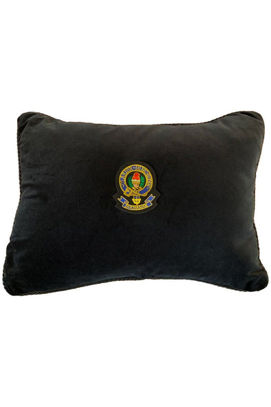 Luxury Heraldic Velvet & Tartan Cushion (Fine-wool tartans)