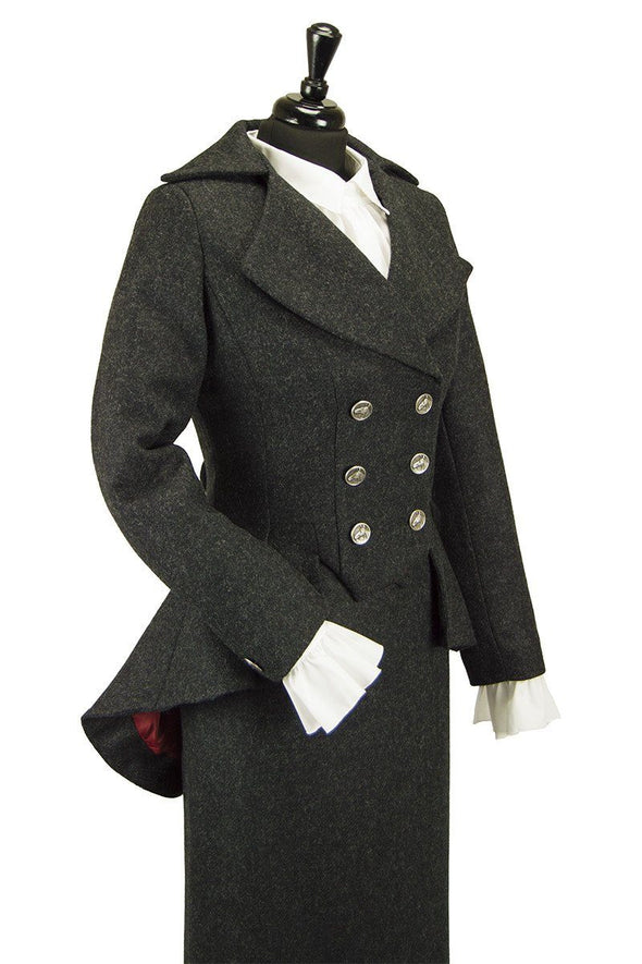 Great Scot Lady Mary Jacket Coat Black Torridon Tweed Victorian Peplum