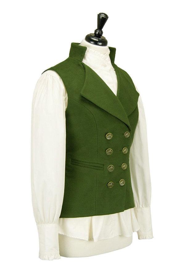 Lady's Regency Waistcoat (Bracken Green Moleskin) – Great Scot