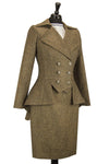 Great Scot Lady Mary Jacket Coat Brown Windsor Tweed Victorian Peplum