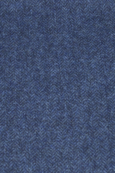 Lorne Blue Herringbone Tweed by the Metre