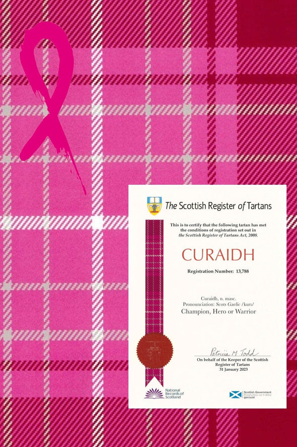 CURAIDH 12oz Cloth (The Official Pink Ribbon Tartan)